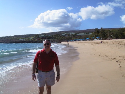 13 View from beach to Manele Bay Hotel