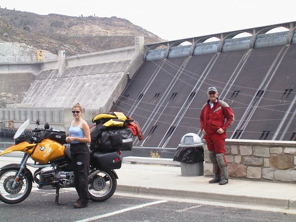 25 Spillway and one of three powerhouses at Grand Coulee Dam