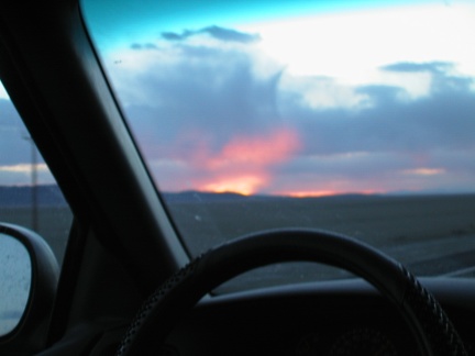 52 Great desert sunset headed home in NV
