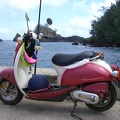 Honda scooter on the pier