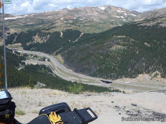 Looking down on the Eisenhower Tunnel
