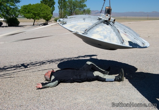 Alien spacecraft attacks in Rachel Nevada