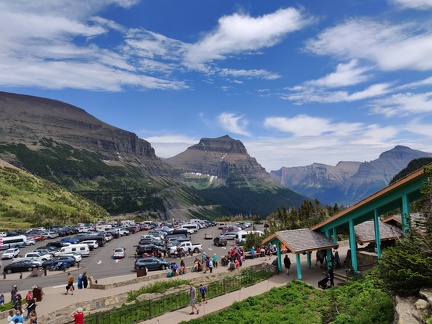 Glacier visitor center at the top