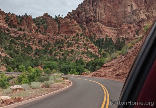 Driving through Zion north