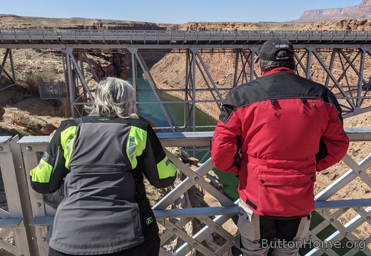 Navajo Bridge is windy and chilly