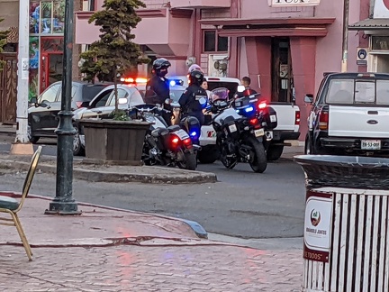 Police have motos in Ensenada