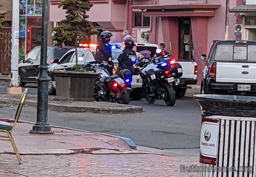 Police have motos in Ensenada