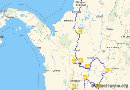 Colombia route