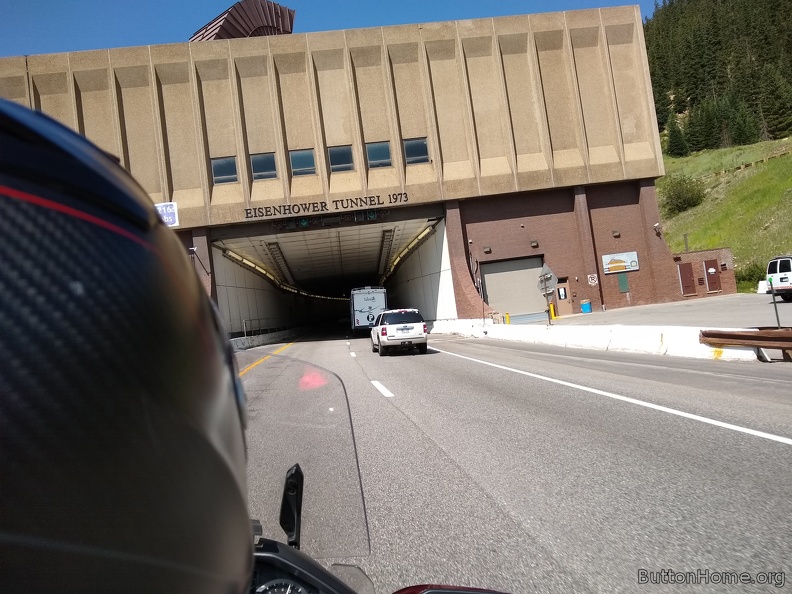 Eisenhower Tunnel when westbound