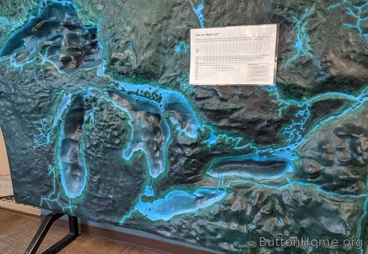 Great Lakes topographical map