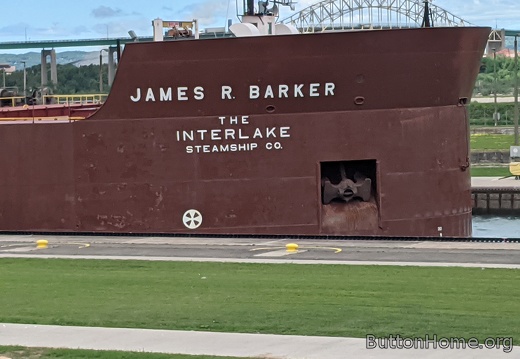 Bulk ship James Barker entering the lock