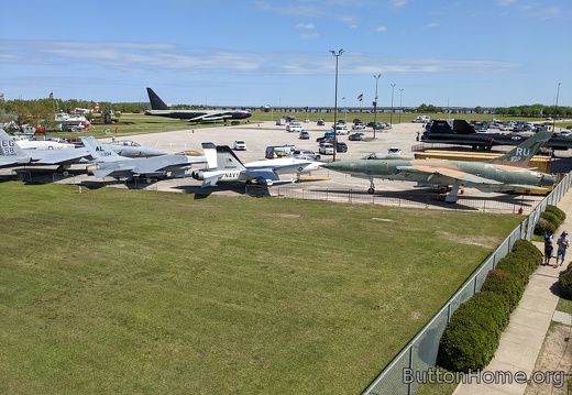 Outdoor aircraft collection at the park
