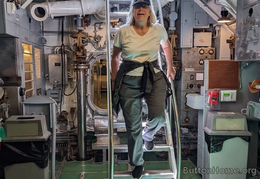 Deb coming into the aft torpedo room