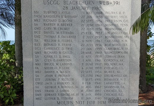 USCG Blackthorn Memorial