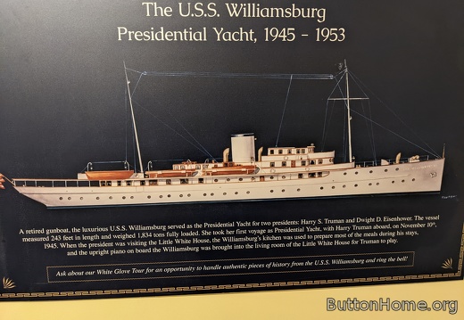 U.S.S. Williamsburg presidential yacht