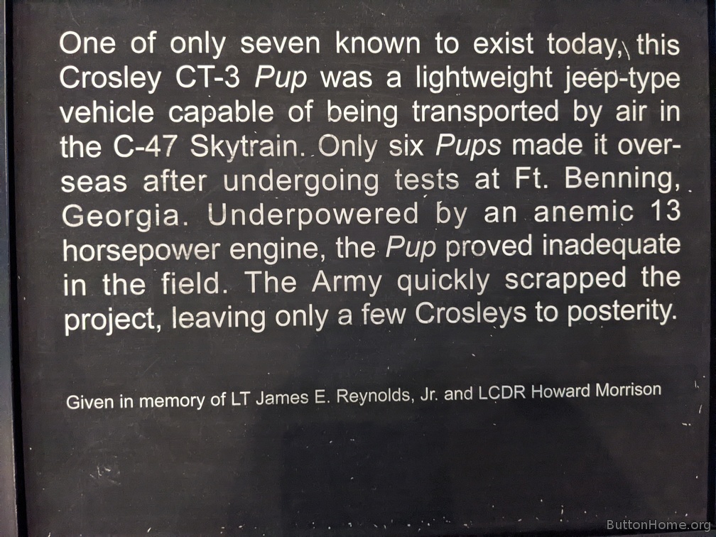 Crosley CT-3 Pup details