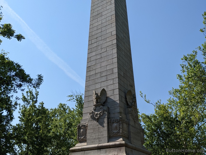 1907 monument to the Jamestown site