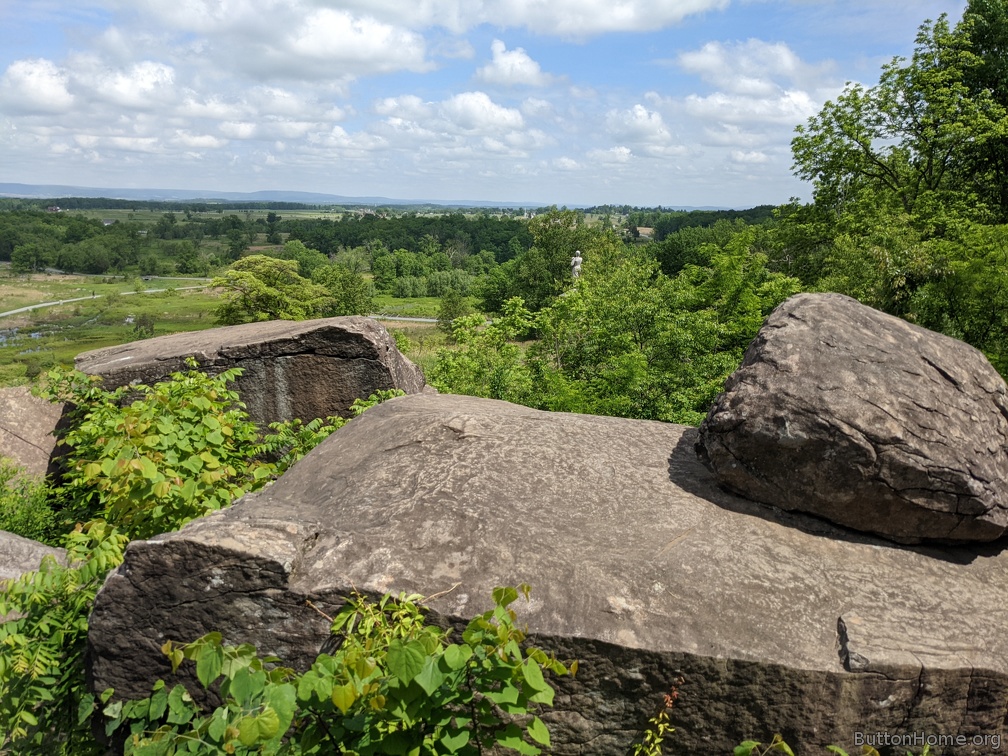 view from Little Round Top in Gettysburg