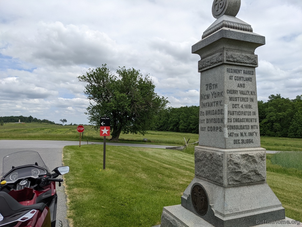 76th New York Infantry monument