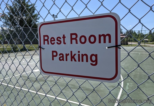 this park even has reserved parking for using the bathroom
