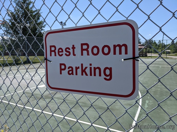 this park even has reserved parking for using the bathroom