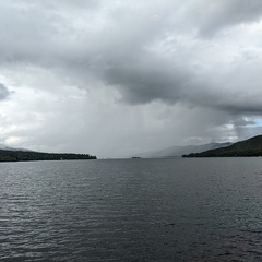 look north up Lake George from the boat