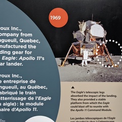 Lunar module landing legs made in Canada