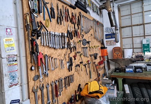 tool wall in the shop