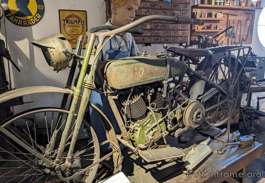 1900's motorcycle shop
