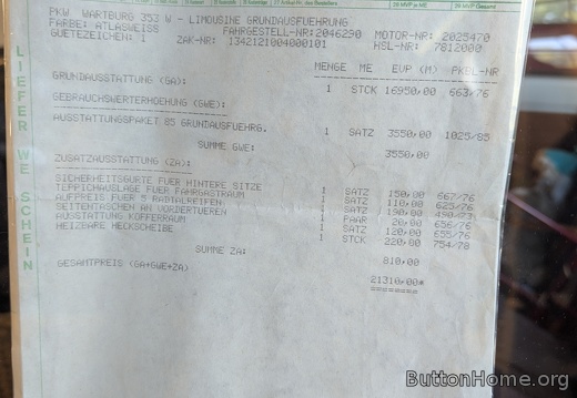 21,310 DDR DM for a new car