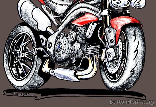 triumph speed triple cartoon-grey