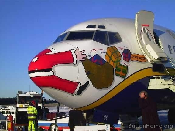 Santa and the plane