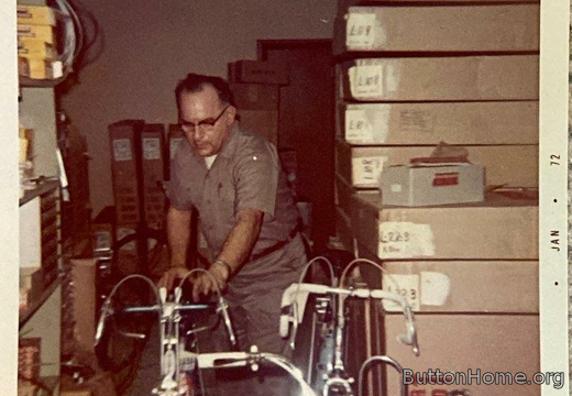 Ralph Sr with bicycles in 1972