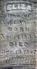 Eliza Short Gravestone inscription