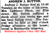 Andrew Jackson Button death notice