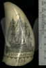 Ship Abigail carved onto a whale bone