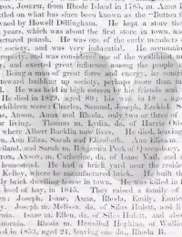 Joseph Button family story from newspaper